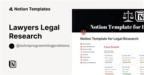 Notion Templates For Lawyers